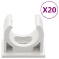 Miniatyrbillede 4 af 8: vidaXL kabelkanaler med clips Ø20 mm 10 m PVC