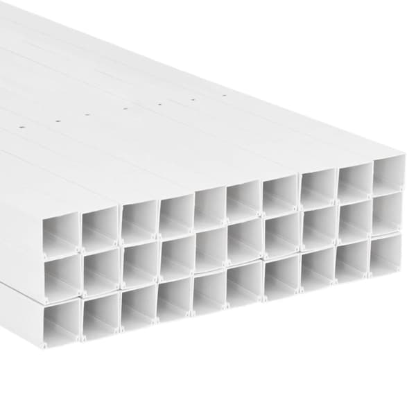 vidaXL kabelkanaler 60x40 mm 30 m PVC