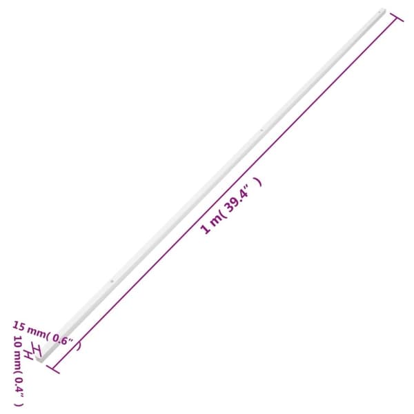 vidaXL kabelkanaler 15x10 mm 10 m PVC