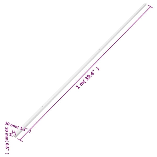 vidaXL Kabelkanaler 30x20 mm 10 m PVC