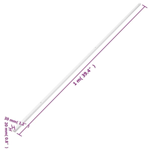 vidaXL kabelkanaler 30x20 mm 30 m PVC