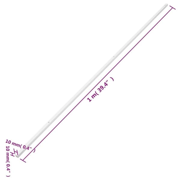 vidaXL Kabelkanaler 10x10 mm 30 m PVC