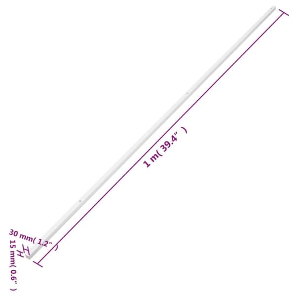 vidaXL kabelkanaler 30x15 mm 10 m PVC