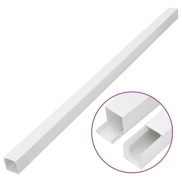 vidaXL Johtokanava 50x25 mm 30 m PVC -  Kaapelinohjaus