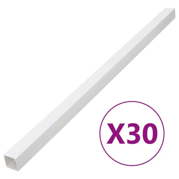 vidaXL Johtokanava 50x25 mm 30 m PVC -  Kaapelinohjaus