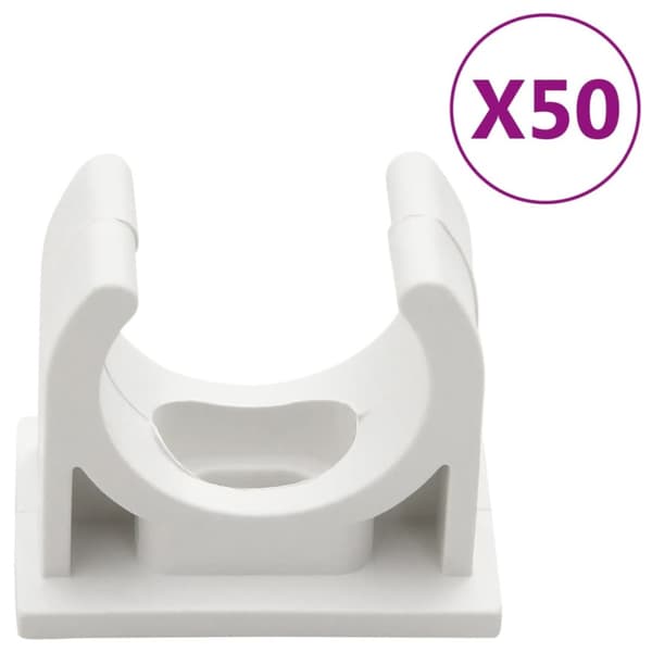 vidaXL kabelkanaler med clips Ø20 mm 30 m PVC -  Kabelstyring