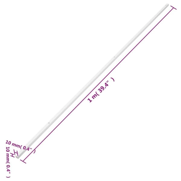 vidaXL kabelkanaler 10x10 mm 10 m PVC -  Kabelstyring