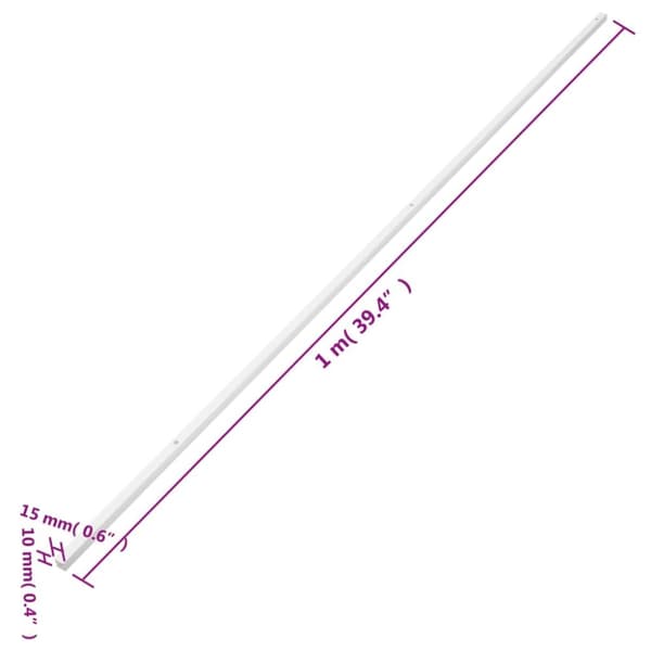 vidaXL kabelkanaler 15x10 mm 10 m PVC -  Kabelstyring