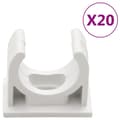 Miniatyrbillede 4 af 8: vidaXL kabelkanaler med clips Ø20 mm 10 m PVC -  Kabelstyring