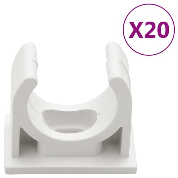 vidaXL kabelkanaler med clips Ø25 mm 10 m PVC -  Kabelstyring