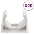 Miniatyrbillede 4 af 8: vidaXL kabelkanaler med clips Ø30 mm 10 m PVC -  Kabelstyring