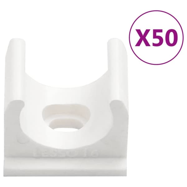 vidaXL kabelkanaler med clips Ø16 mm 30 m PVC -  Kabelstyring