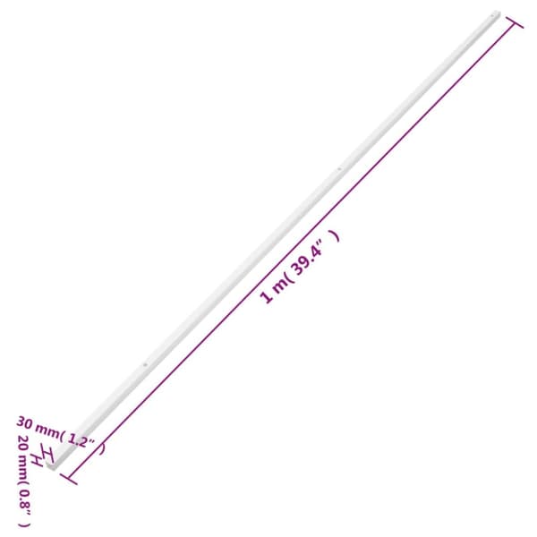 vidaXL kabelkanaler 30x20 mm 10 m PVC -  Kabelstyring