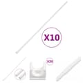 Miniatyrbillede 1 af 8: The Living Store kabelkanaler med clips Ø16 mm 10 m PVC -  Kabelstyring