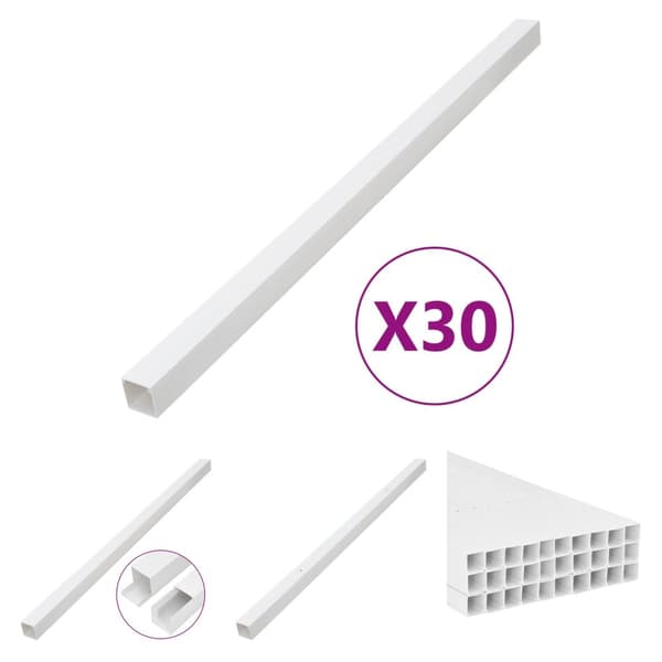 The Living Store kabelkanaler 50x25 mm 30 m PVC -  Kabelstyring