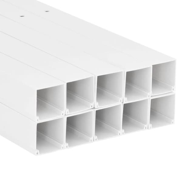 The Living Store kabelkanaler 40x40 mm 10 m PVC -  Kabelstyring