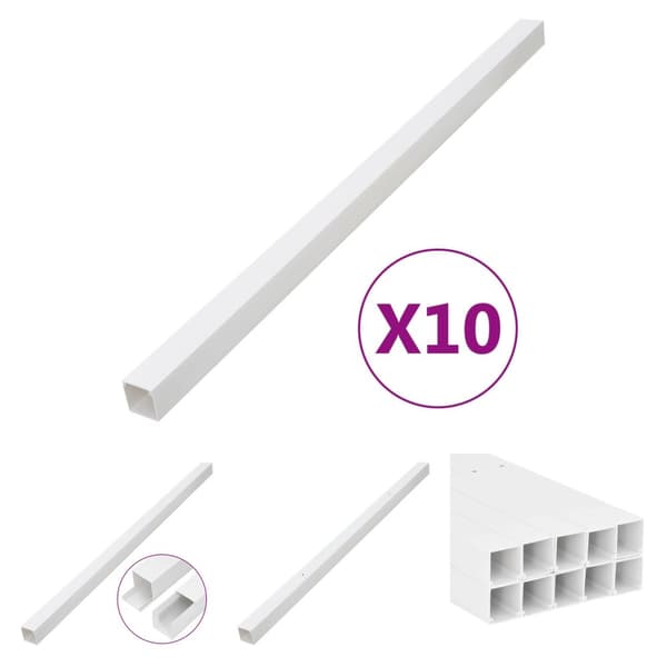 The Living Store kabelkanaler 40x40 mm 10 m PVC -  Kabelstyring