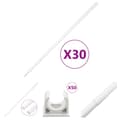 Miniatyrbillede 1 af 8: The Living Store kabelkanaler med clips Ø20 mm 30 m PVC -  Kabelstyring
