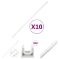 Miniatyrbillede 1 af 8: The Living Store kabelkanaler med clips Ø20 mm 10 m PVC -  Kabelstyring