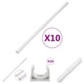 Miniatyrbillede 1 af 8: The Living Store kabelkanaler med clips Ø30 mm 10 m PVC -  Kabelstyring