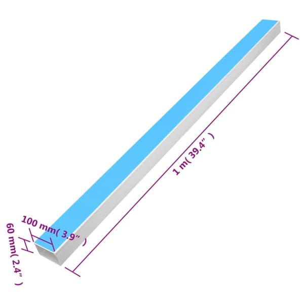 Johtokanava itsekiinnittyvä 100x60 mm 10 m PVC