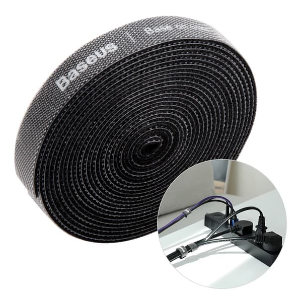 Kabelorganisator Velcrobånd Velcro 3m sort