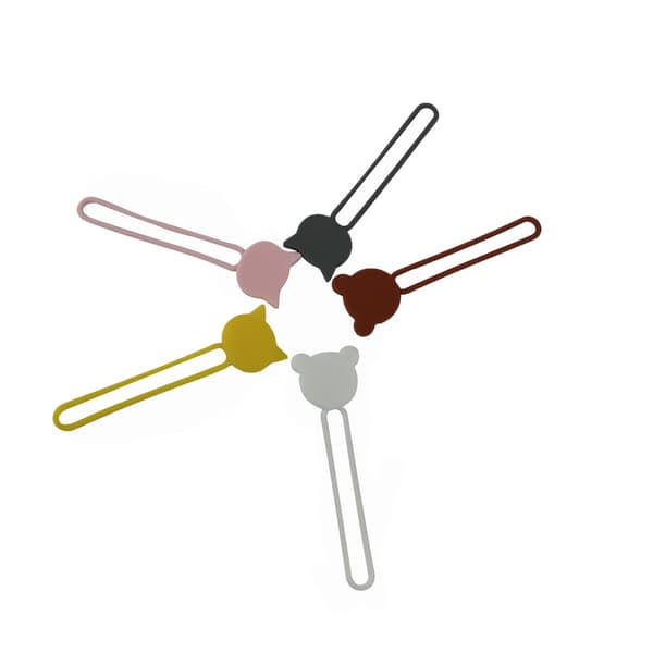 Silikone kabelopruller, hvid