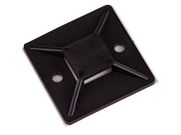 Selvklæbende holder 20x20mm, Sæt med 100 stk. Kabelbinderfiksering