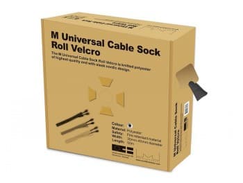 Multibrackets M Cable Sock Roll Velcro Black 50m-L | Polyester | Black | 50m