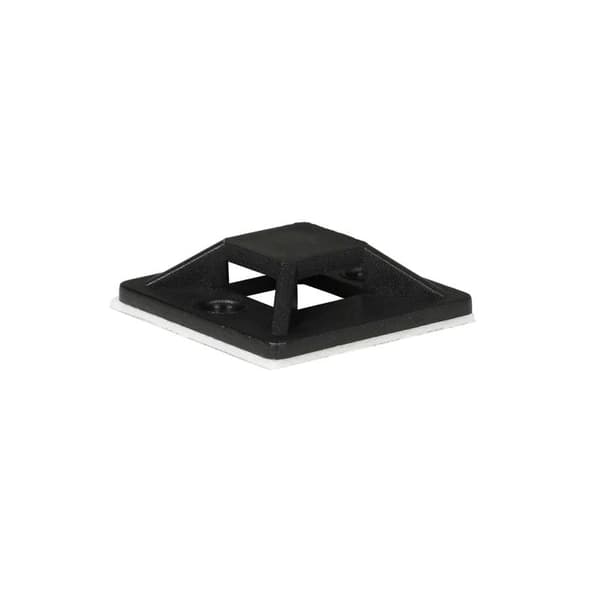Lanview självhäftande buntbandsfästen, 25 mm x 25 mm, 50-pack, svart, LVT-CABLEMOUNT-50B