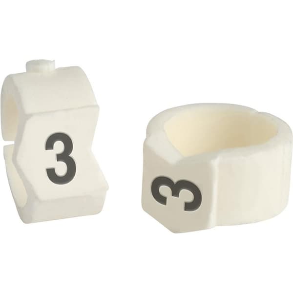 Brady SCN-36-3 Kabelmærkningskapper, Sort, Hvid, Nylon, 50 stk., 8,6 mm, 1,11 cm, SCN-36-3