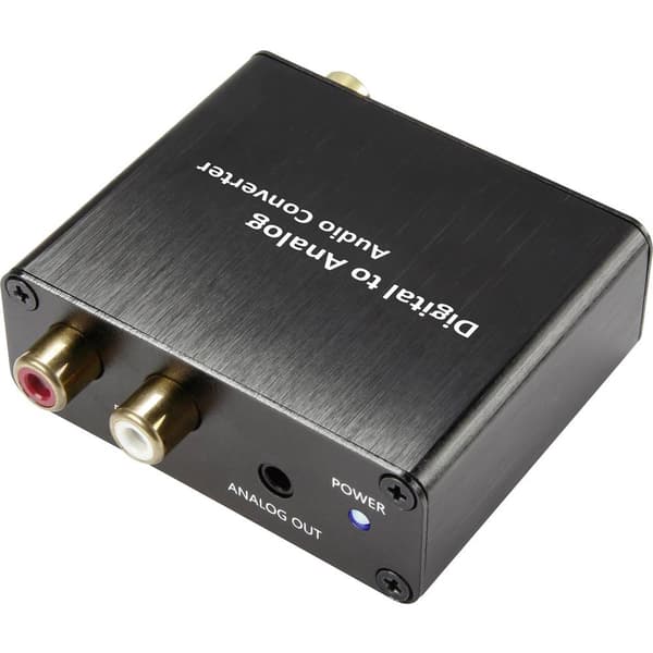 Audio Konverter [Toslink, RCA-digital - RCA, Teleplugg] enkelriktad SpeaKa Professional SP-DAC-TK/CK