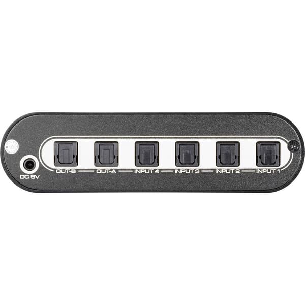 SpeaKa Professional 4x2-port Toslink-Matrix-Switch med fjärrkontroll