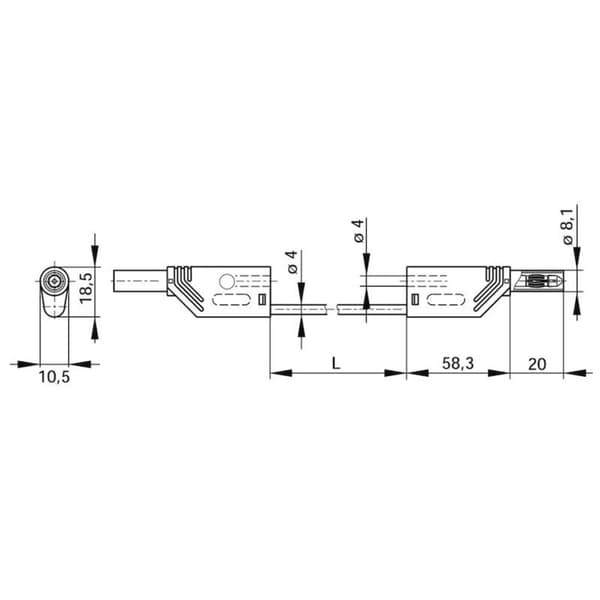 SKS Hirschmann MLS WS 200/1 ge Säkerhets-mätledning Laminerade stickdon 4 mm Laminerade stickdon 4 mm 2.00 m Gul 1 st