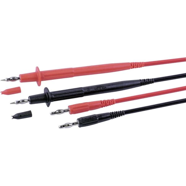 Stäubli PLL-145/L-415 FLEXI-2V 1,0 100 CM Mätledning-Set Laminerade stickdon 4 mm Prob 1.00 m Svart, Röd 1 set