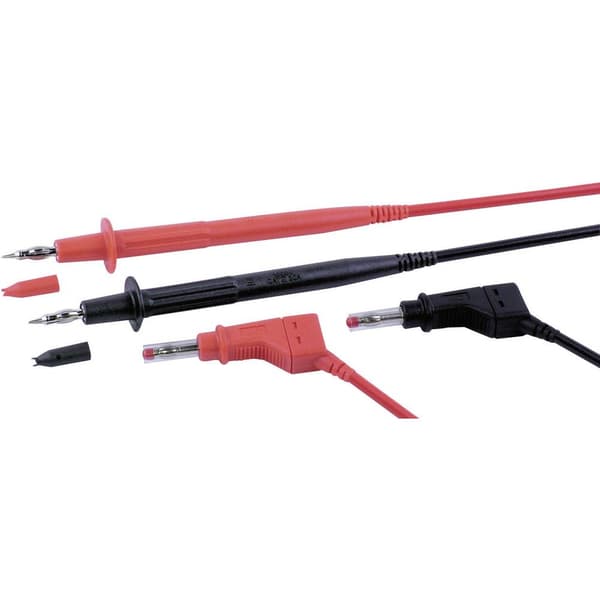 Stäubli PLL-145/XZGL-410 FLEXI-2V 1,0 100 CM Säkerhets-mätledning-Set Laminerade stickdon 4 mm Prob 1.00 m Svart, Röd 1