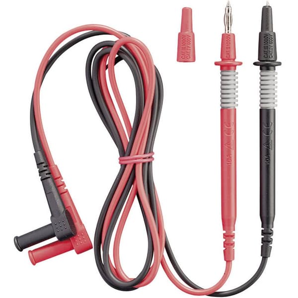 Benning 044145 Säkerhets-mätledning-Set Laminerade stickdon 4 mm Prob 1.00 m Svart, Röd 1 st