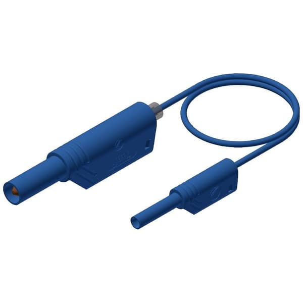 SKS Hirschmann MAL S WS 2-4 100/1 Säkerhets-mätledning Laminerade stickdon 4 mm Laminerade stickdon 2 mm 1.00 m Blå 1 s