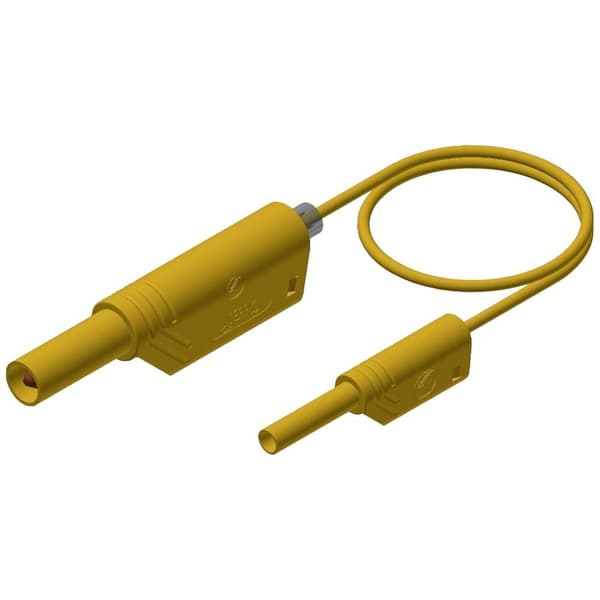 SKS Hirschmann MAL S WS 2-4 100/1 Säkerhets-mätledning Laminerade stickdon 4 mm Laminerade stickdon 2 mm 1.00 m Gul 1 s