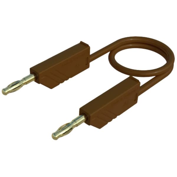 SKS Hirschmann MLN 100/2,5 BR Mätledning Laminerade stickdon 4 mm Laminerade stickdon 4 mm 1.00 m Brun 1 st