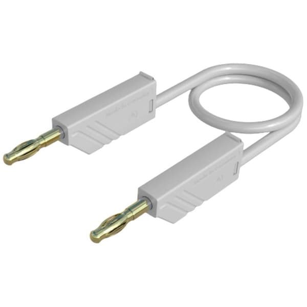 SKS Hirschmann MLN 100/2,5 WS Mätledning Laminerade stickdon 4 mm Laminerade stickdon 4 mm 1.00 m Vit 1 st