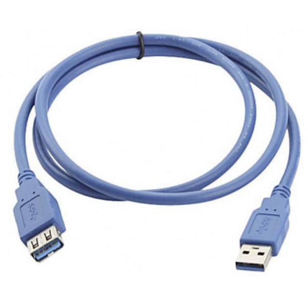 Manhattan USB-kabel USB 3.2 Gen1 (USB 3.0) USB-A kontakt, USB-A uttag 2.00 m Blå guldpläterad kontakt, UL-certifierad 3