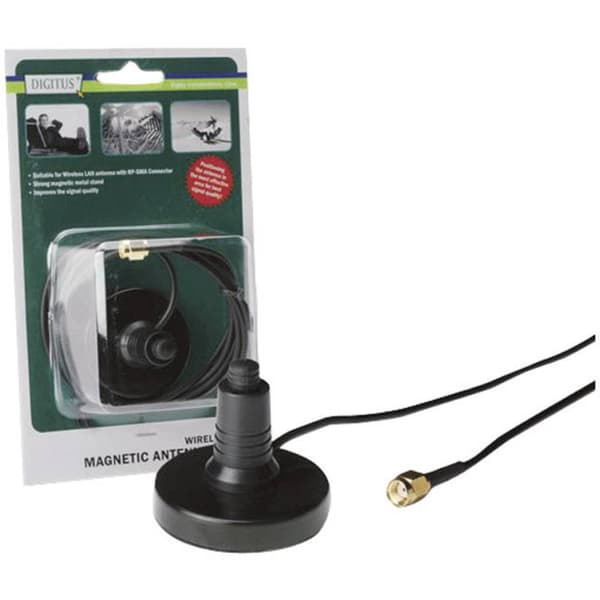 Digitus WiFI-antenn Förlängningskabel [1x RP-SMA hane - 1x RP-SMA hona] 1.50 m Svart