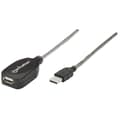 Miniatyrbild 3 av 3: Manhattan USB-kabel USB 2.0 USB-A kontakt, USB-A uttag 5.00 m Transparent 519779