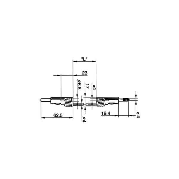 SKS Hirschmann MLB 50/1 V ge Mätledning Laminerade stickdon 4 mm Laminerade stickdon 4 mm 0.50 m Gul 1 st