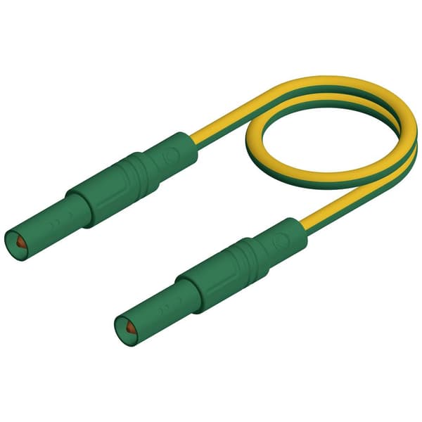 SKS Hirschmann MLS GG 50/2,5 ge/gn Säkerhets-mätledning Laminerade stickdon 4 mm Laminerade stickdon 4 mm 0.50 m Gul 1