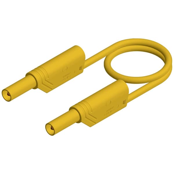 SKS Hirschmann MLS WS 100/2,5 ge Säkerhets-mätledning Laminerade stickdon 4 mm Laminerade stickdon 4 mm 1.00 m Gul 1 st