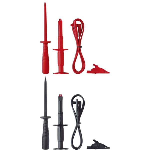 Benning TA 3 Säkerhets-mätledning-Set Laminerade stickdon 4 mm Laminerade stickdon 4 mm 1.00 m Röd, Svart 1 set