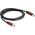Miniatyrbild 2 av 2: Delock USB-kabel USB 3.2 Gen1 (USB 3.0) USB-A kontakt, USB-B kontakt 1.00 m Röd, Svart guldpläterad kontakt, UL-certifi