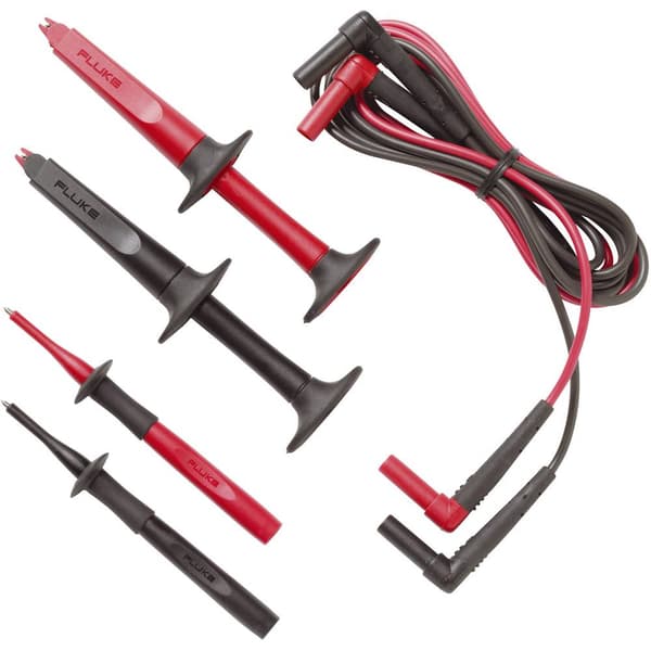 Fluke TL220-1 Säkerhets-mätledning-Set Laminerade stickdon 4 mm Laminerade stickdon 4 mm 1.50 m Svart, Röd 1 set